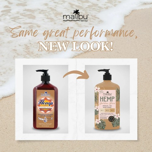 Malibu Hanf Golden Glow Körperfeuchtigkeitscreme - 3er Pack, 18 oz - Hydratisieren & Bronze trocken - Bild 3 von 24