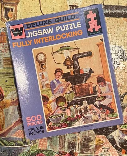 Vintage Whitman Deluxe Guild Jigsaw Puzzle - Canning & Preserving - COMPLETE