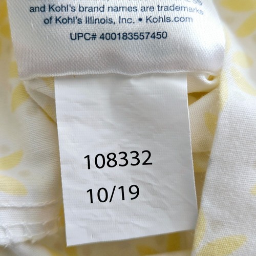 Kohl's The Big One 2 Twin Bed Sheets Sets Yellow and White Floral Daisy All Over - Picture 12 of 21