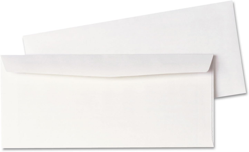 Quality Park #10 Envelopes, 4-1/8" X 9.5", 24 Lb White, Gummed