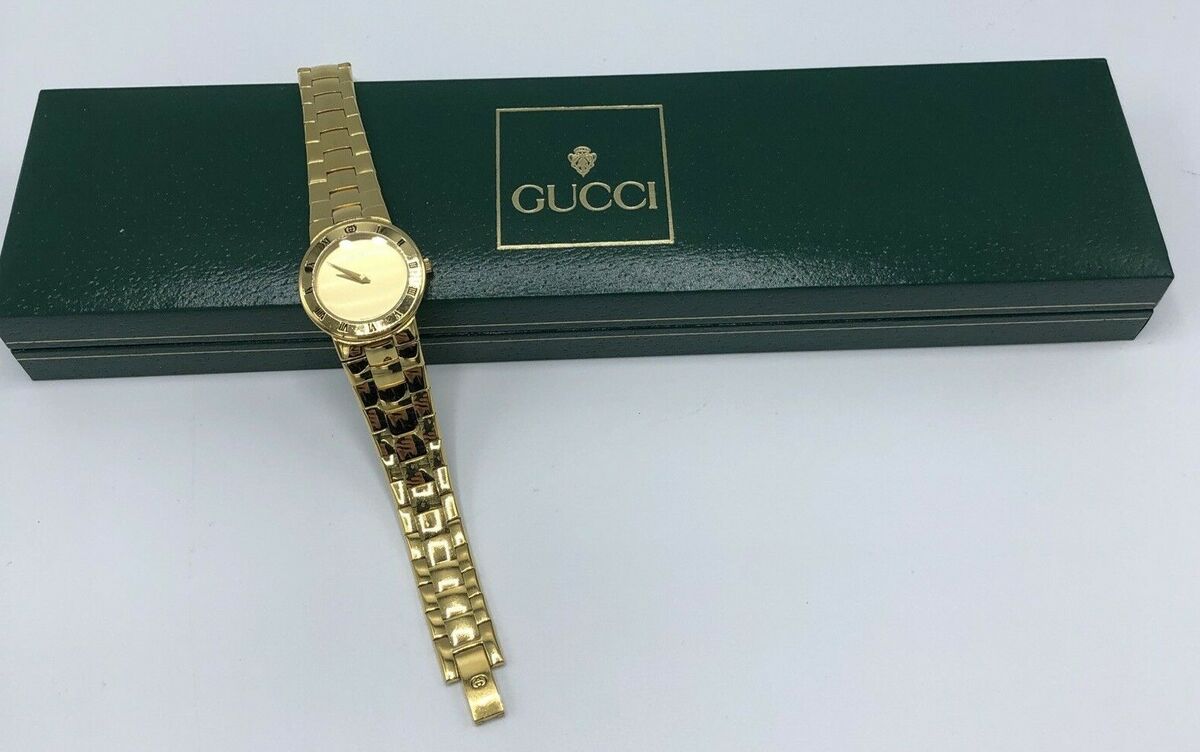 VTG Gucci Model 3300L Gold Plated Ladies Wrist Watch VTG Gucci Model 3300L Gold Plated Ladies Wrist Watch