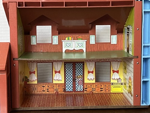 Vintage Fisher Price Little People Tudor House, Mail, Schaukelpferd, Bus, Telefon Posten - Bild 9 von 12