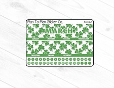 1003-6A March 7X9 Monthly View Kit Planner Stickers.
