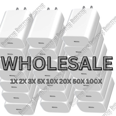 Bulk Lot 20W PD Fast Charger USB C Power Adapter Cube For iPhone 14 13 15 8 iPad