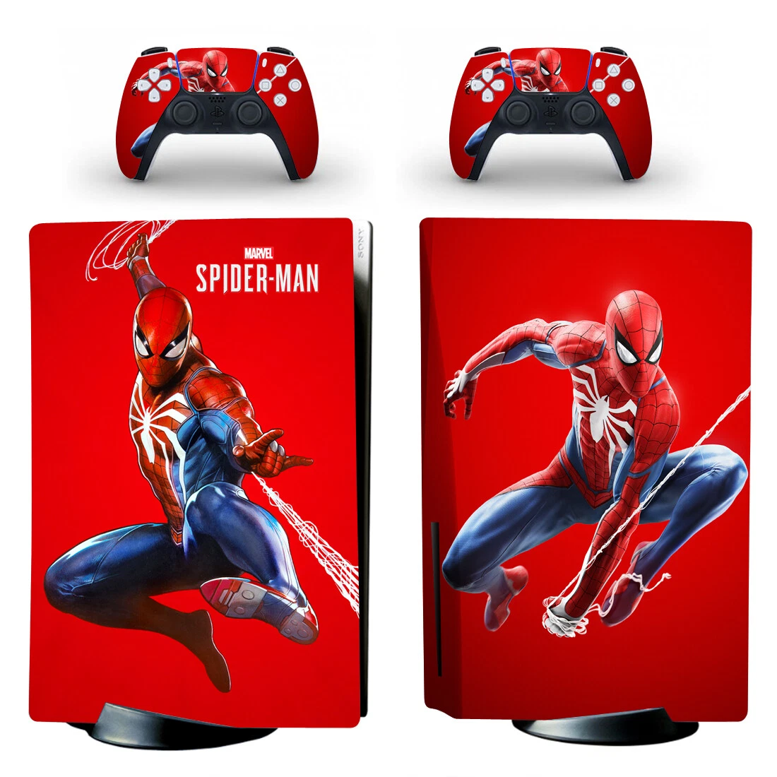 PS5 Standard Disc Console Vinyl Skins Sticker Decal SpiderMan Spider Super  Hero