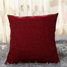 17" X 17" Beautiful LINEN Cushion Covers 13 Colours Scatter Sofa Pillow Cotton