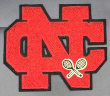 Vintage NUOVO CASTELLO PA rosso uragani scuola superiore lettera tennis