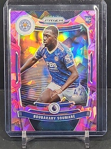 2021-22 Panini Prizm Premier League Soccer Boubakary Soumare Pink Ice