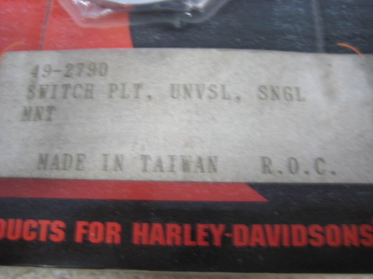 NOS Bikers Choice Universal Single Switch Chrome Mounting Plate 49