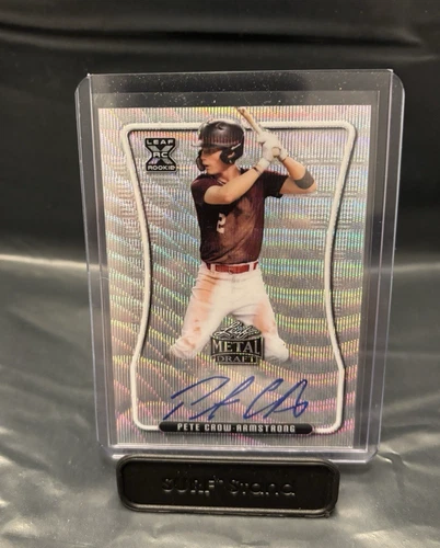 2020 Leaf Metal Draft Pete Crow-Armstrong Rookie XRC SILVER Wave Autograph