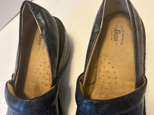 Zapatos zuecos Bass Sheena Tooled texturizados cachemira sin cordones azules para mujer talla 10M - Imagen 5 de 5