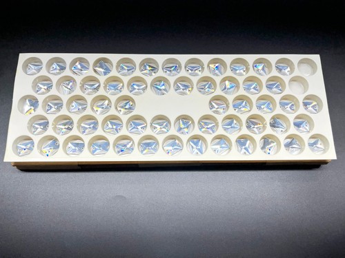 NOS 58pc Factory Pack Swarovski 3250 Rectangle Sew-On Silver Crystals 18x13mm - Picture 2 of 21