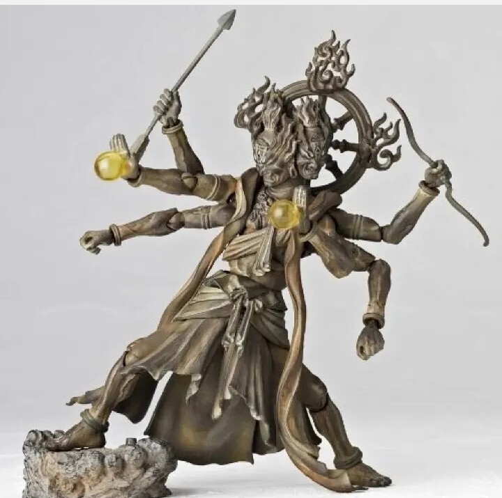 New Kaiyodo Revoltech Takeya Series No.003 EX Ashura Wood Carving