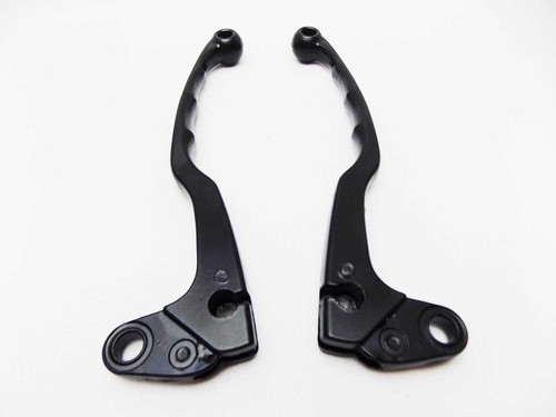 YAMAHA DT250 77-81 BLACK FORSETI FRONT BRAKE & CLUTCH LEVER SET PAIR - Picture 3 of 4