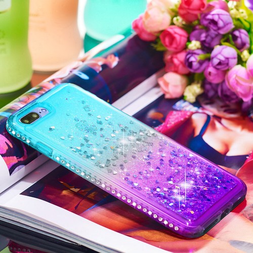 Funda para iPhone 7 Plus/8 Plus con brillo líquido diamante parachoques para niñas - Imagen 25 de 25