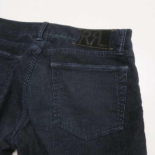 Jeans donna RRL doppio RL Ralph Lauren blu navy velluto a coste slim fit 26 31. Ottimo - Foto 7 di 14