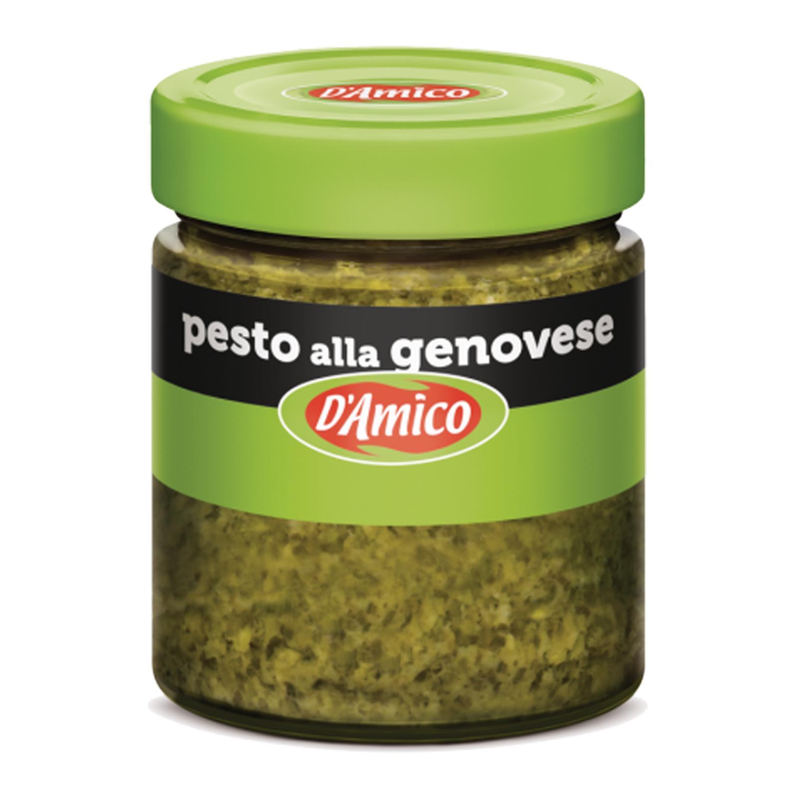 SUGO PESTO ALLA GENOVESE D'AMICO SUGHI VASETTO 130 GR BASILICO PASTA AGLIO