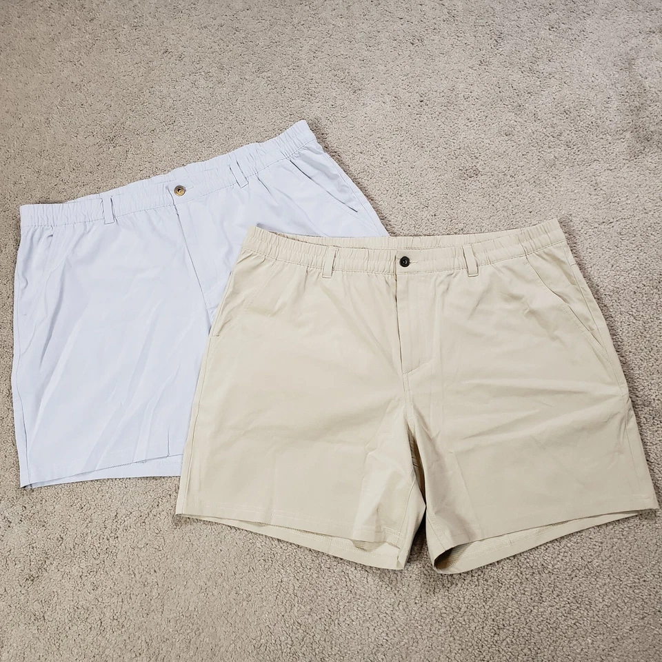 Columbia PFG Uncharted Pantalones Cortos Híbridos Elastizados Hombres XL Gris Tostado 6” Entrepierna LOTE DE 2 Foto 2 de 4