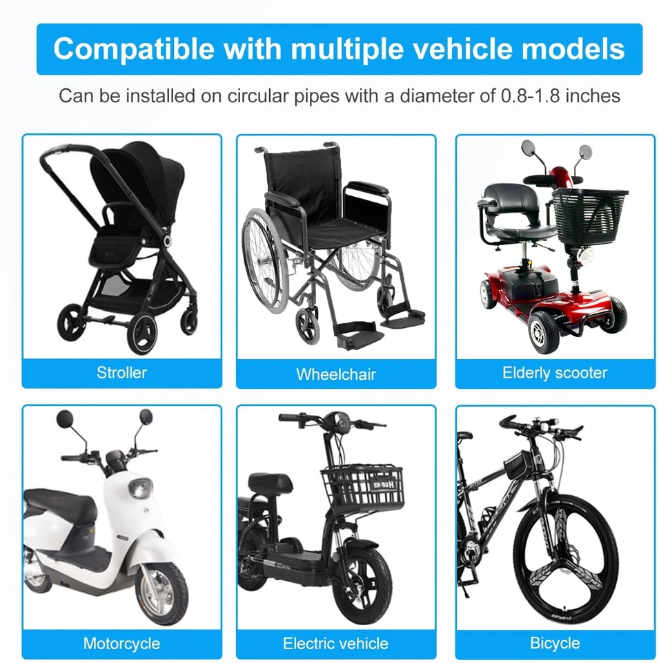 2 в 1 универсальный держатель для телефона на чашку для коляски велосипеда инвалидной коляски ходунков скутеров - Изображение 2 из 4