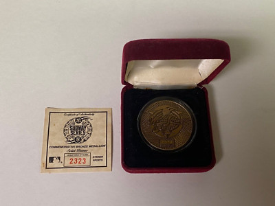 2000 World Series YANKEES VS METS SUBWAY SERIES Bronze Medallion Coin w/ COA