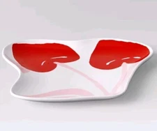 Set Of 2 Target Room Essentials Melamine Figural Cherries Plates  NEW