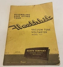 Heathkit V-7 Vacuum Tube Voltmeter Assembly Operating Manual 1954