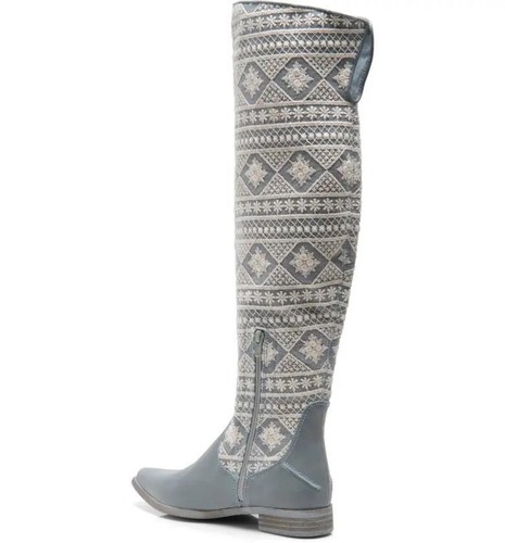 $298 - Free People Bren Slouch Crochet Tall Boot in Calm Waters Size 8.5 (38.5) - Picture 6 of 6