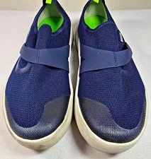 Oofos Mens 10 Oomg Eezee Shoes Low Recovery Sport Slip On Sneakers Comfort Blue