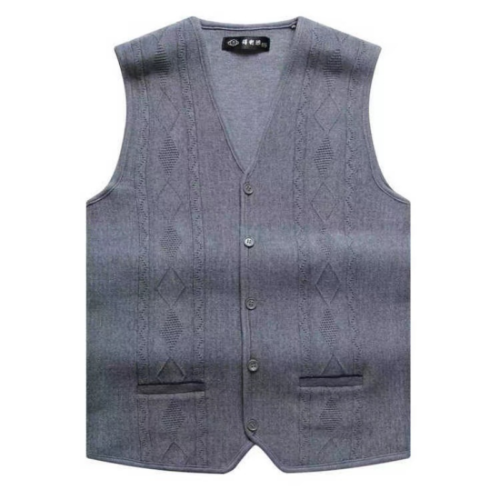 Herren Gestrickt Weste Strickjacke Tank Anzug V-Ausschnitt Pullover Business - Bild 8 von 9