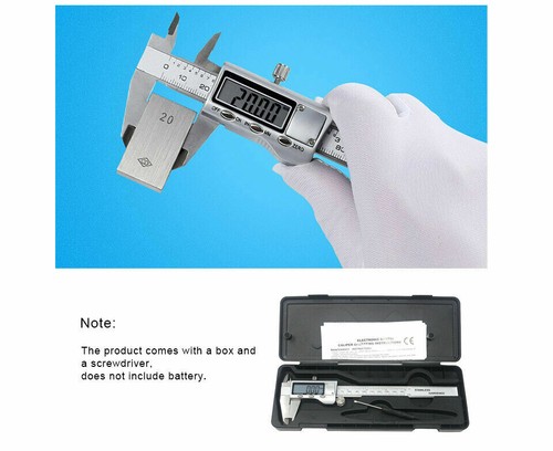 150mm Vernier Caliper Stainless Steel Digital Caliper 6 inch Measuring Tools US - Picture 6 of 8