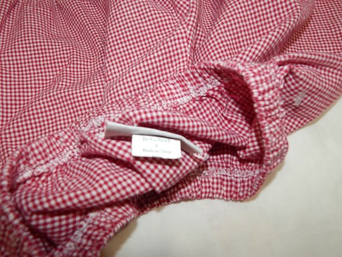 VTG Heavenly Kids Boutique Girls size 6 Red Gingham Holiday Bloomer Shorts Old F - Picture 6 of 8