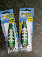 2 USA Made - Moonshine Series Std 3.75" Trolling Spoon Fishing kelly carbon