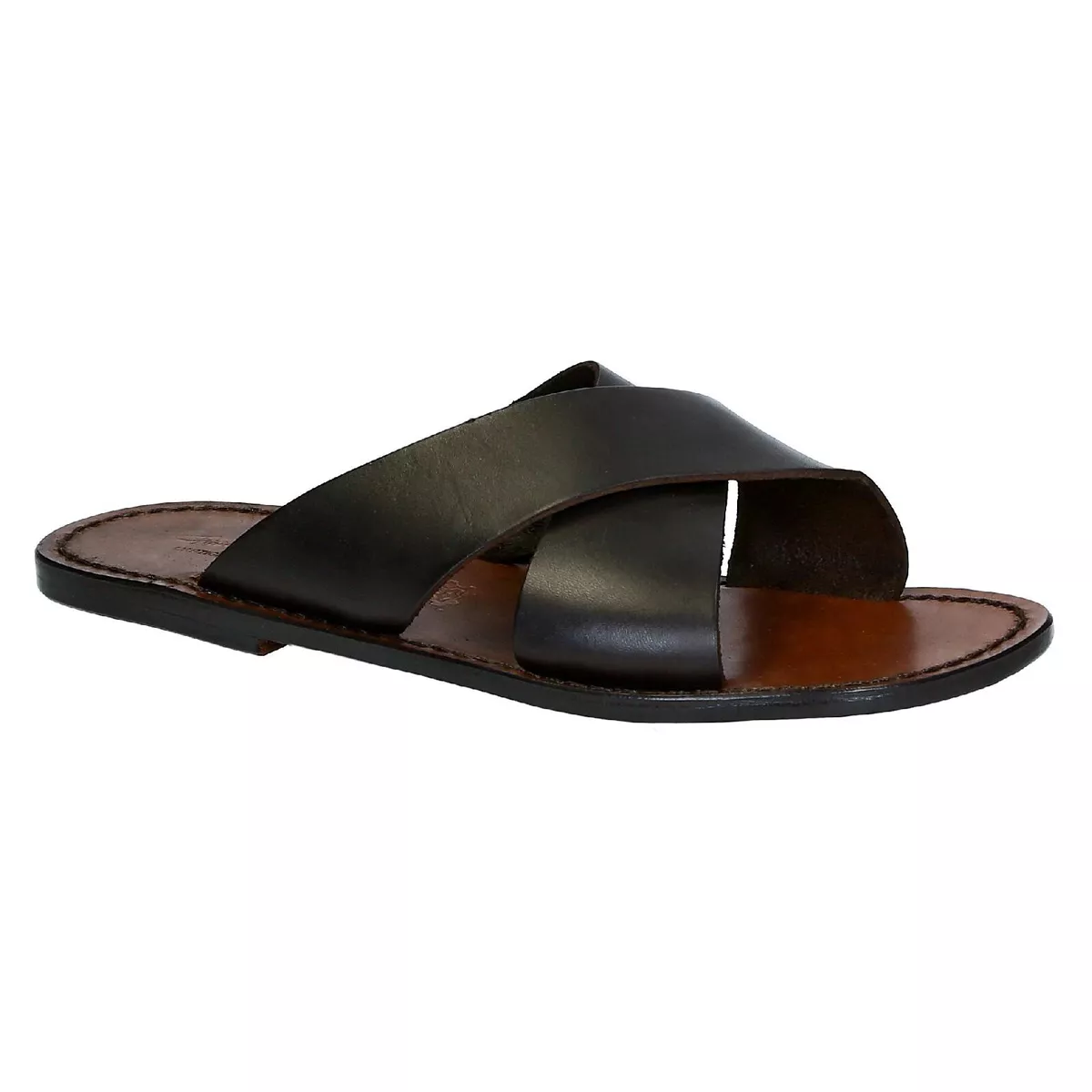 Hermes Slides Men Handmade - Leather Sandals | Pagonis Greek Sandals