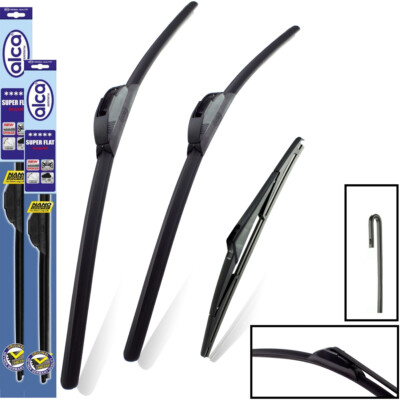 Fits Kia Picanto 2004-2011 alca Super Flat Wiper Blades Full Set ASF22''16''H12''J