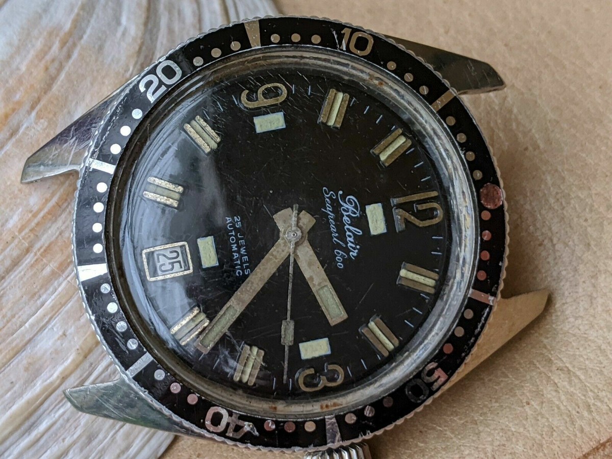 Vintage 1970's Belair Seapearl 600 French Diver w/Countdown Bezel
