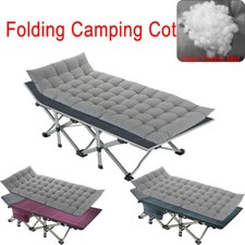 NAIZEA Adults Folding Camping Sleeping Cot Military Cots Indoor Bed with Cushion