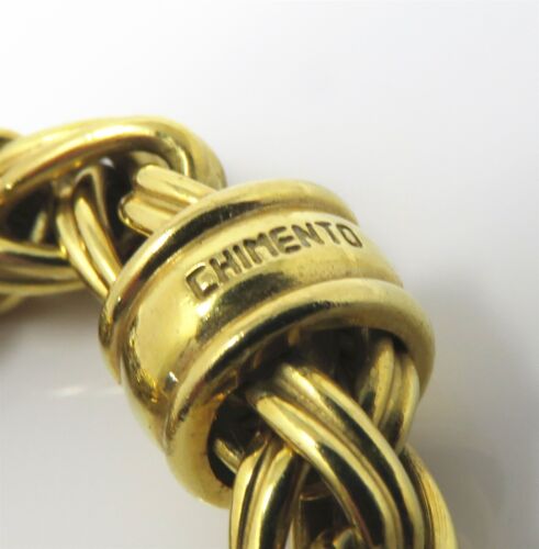 NYJEWEL Chimento 18k Yellow Gold 6mm Wide Woven Chain Bracelet 7.5" - Picture 4 of 7