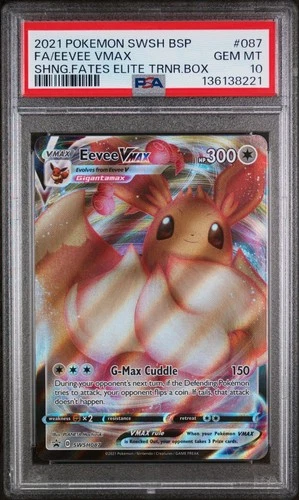 Pokémon Eevee VMAX TCG Shining Fates Black Star Promo Card SWSH087 PSA 10 Gem MT