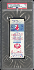 1976 MLB World Series Game 1 Ticket, Cincinnati Reds Yankees, 1st WS DH, PSA 5