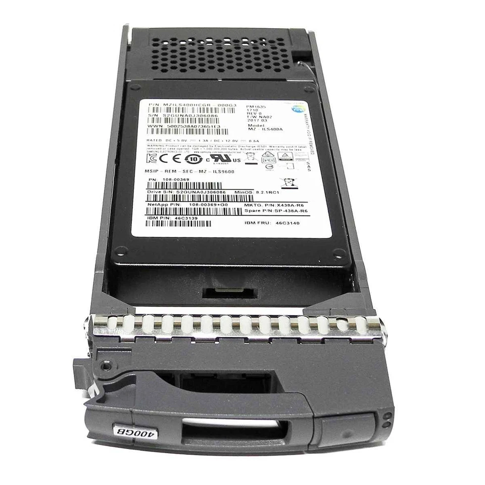 NetApp X438A-R6 Samsung 400GB 2.5" SAS 12Gb SSD Rahmen 108-00369+G0 Storage - Bild 3 von 3