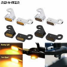2x Motorcycle LED Turn Signal Amber Running Lights for Harley Sportster