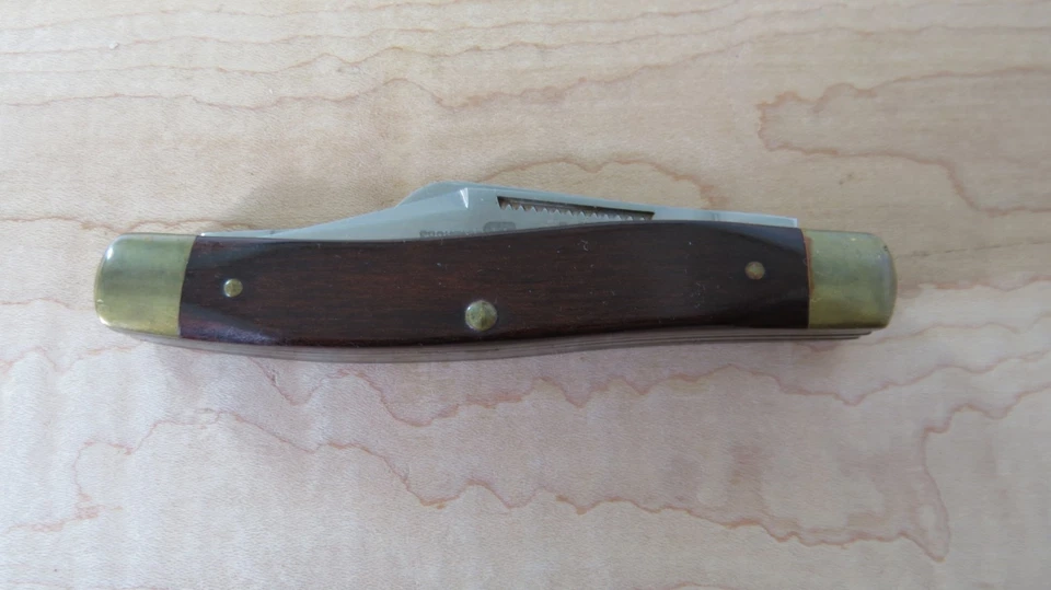 Navaja de bolsillo Imperial USA Frontier Double Eagle 4435 de colección 3 hojas con bloqueo Foto 2 de 4