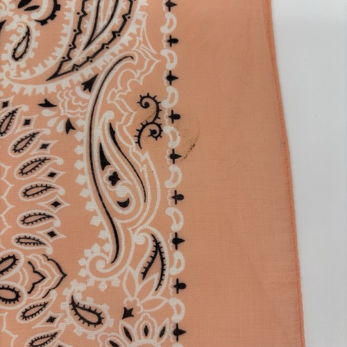 Vintage Wamcraft Bandana Handkerchief selvedge Peach/ Orange Cotton RN 14193 - Picture 4 of 5