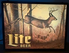 Vintage 1987 Miller LITE Beer Deer Lighted Sign 20x15"