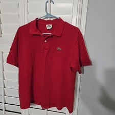 Lacoste Classic Fit Red Polo Shirt Men's FR 6 US LARGE
