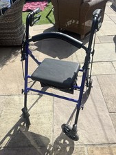 Mobility Walker with Seat Assistive Device. Sturdy Frame With Braking System
