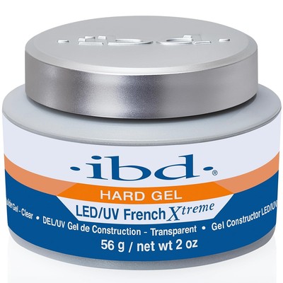 ibd Hard Gel for Nails LED/UV French Xtreme Clear Builder Gel, Transparent, 2 oz