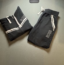 Hugo Boss Men  s Black Track Set Jacket and Sweatpants Size XL