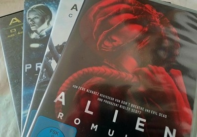 Alien 1-7 KOMPLETT Quadrilogy+Prometheus-Dunkle Zeichen+Covenant+Romulus TOP**