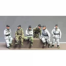 1/72 Winter Armored Soldiers Crew RESIN FIGURE MODEL KIT Unassembled Unpainted